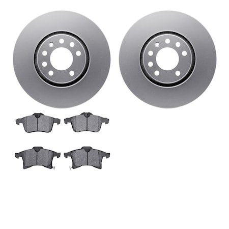 4302-65015, Geospec Rotors With 3000 Series Ceramic Brake Pads,  Silver